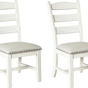 Vintage Farmhouse Cushioned Dining Chair, 2 Count, Whitewash