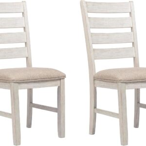 Modern Farmhouse Dining Room Chair, 2 Count, Whitewash