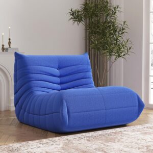 Bean Bag Chair, Memory Foam Bean Bag Sofa Large Bean Bag Chair for Adults, Bean Bags Chairs for Teens with High Density Comfortable Foam, Bean Bag for Living Room, Bedroom (Blue)